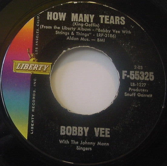 Bobby Vee With The Johnny Mann Singers : How Many Tears (7", Mon)
