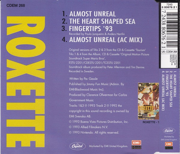 Roxette : Almost Unreal (CD, Single)