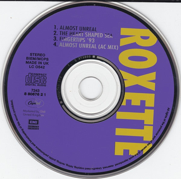 Roxette : Almost Unreal (CD, Single)