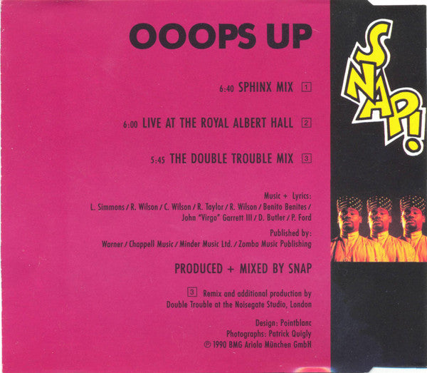 Snap! : Ooops Up (Sphinx Mix) + (The Double Trouble Mix) (CD, Maxi)