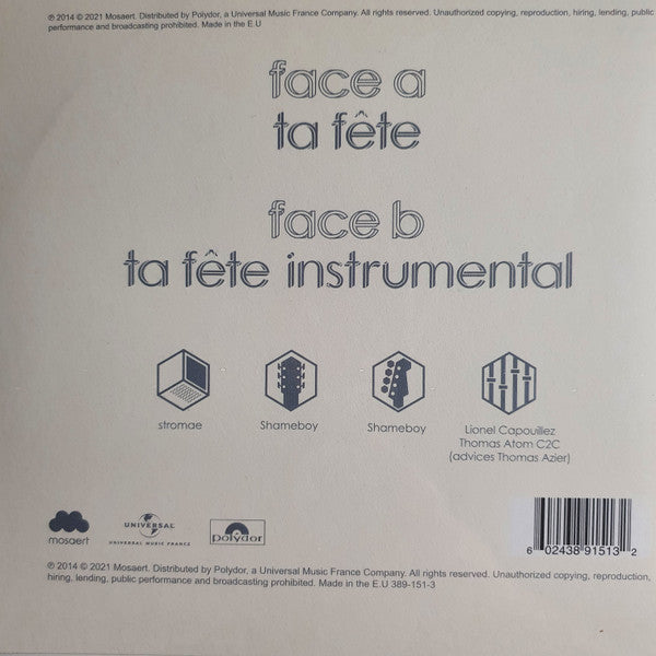 Stromae : Ta Fête (7", RE)