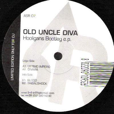 Old Uncle Diva : Hooligans Bootleg E.P. (12", EP, Ltd)