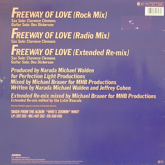 Aretha Franklin : Freeway Of Love (12", Maxi)