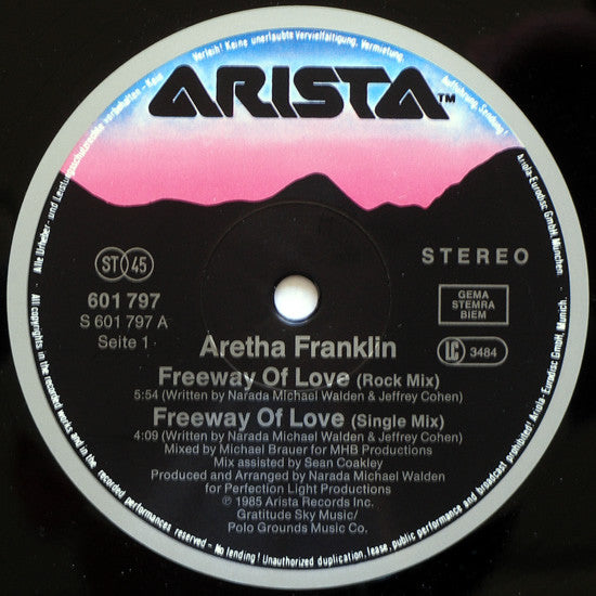 Aretha Franklin : Freeway Of Love (12", Maxi)