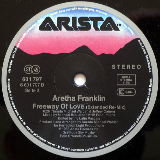 Aretha Franklin : Freeway Of Love (12", Maxi)