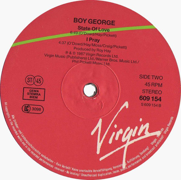 Boy George : Keep Me In Mind (12", Maxi)