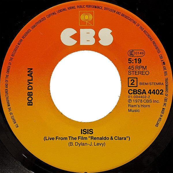 Bob Dylan : Jokerman (7", Single)