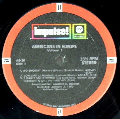Various : Americans In Europe, Vol.1 (LP, Album, RE)