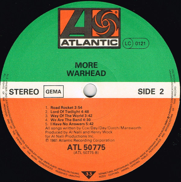 More (4) : Warhead (LP, Album)