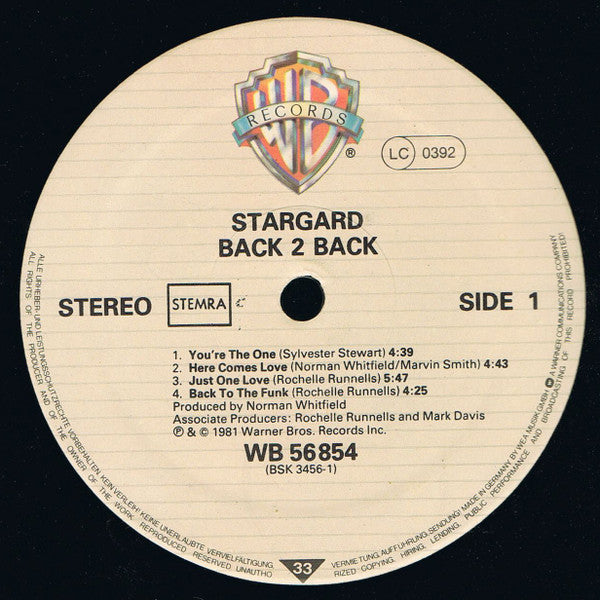 Stargard : Back 2 Back (LP, Album)
