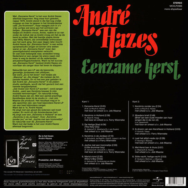 André Hazes : Eenzame Kerst (LP, Album, Ltd, Num, RE, Red)