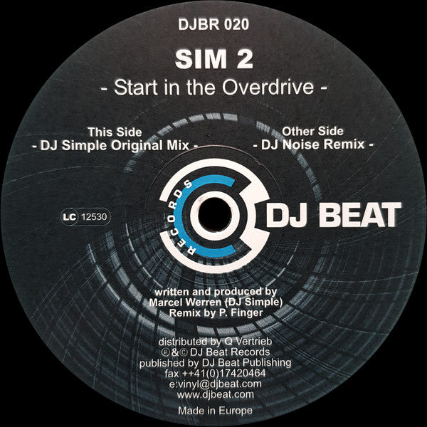 Sim 2 : Start In The Overdrive (12")