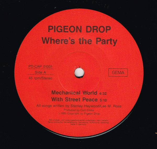 Pigeon Drop : Where's The Party? (12", EP)