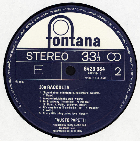 Fausto Papetti : 30a Raccolta (LP, Album)
