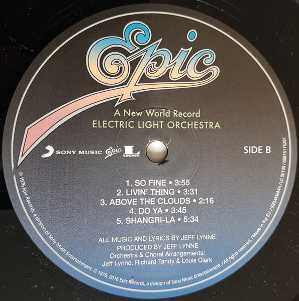 Electric Light Orchestra : A New World Record (LP, Album, RE, 180)