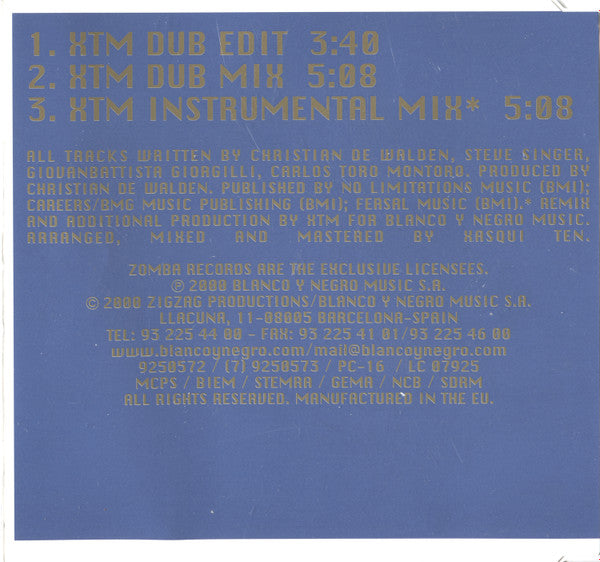 Gitta : No More Turning Back (CD, Maxi)