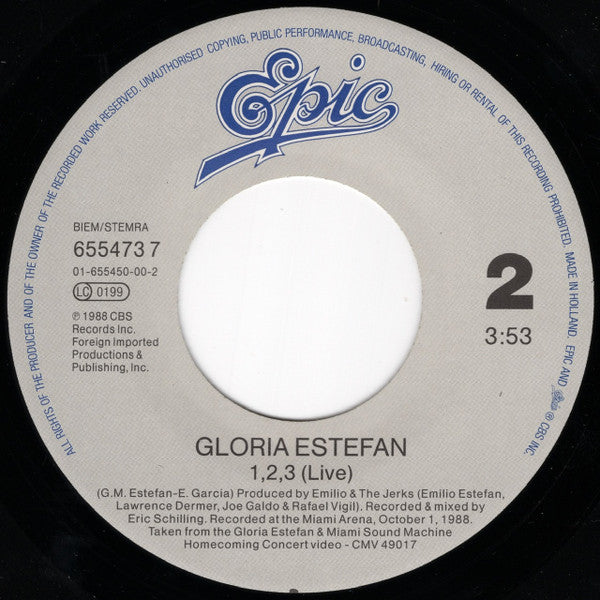 Gloria Estefan : Here We Are (7", Single)
