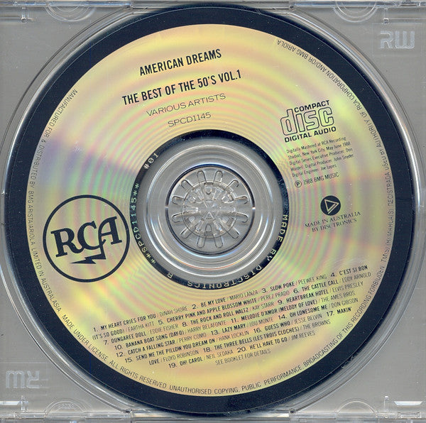 Various : American Dreams The Best Of The 50's Vol. 1 (CD, Comp)