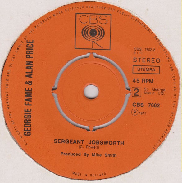 Georgie Fame & Alan Price : Follow Me (7", Single)