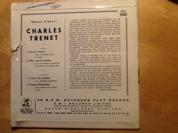Charles Trenet : Douce France (7", EP)