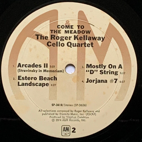 The Roger Kellaway Cello Quartet : Come To The Meadow (LP, Mon)