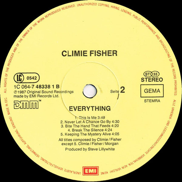 Climie Fisher : Everything (LP, Album)