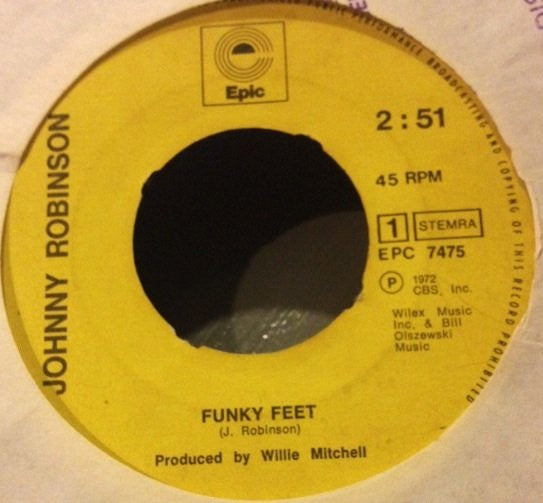 Johnny Robinson : Funky Feet (7", Single)
