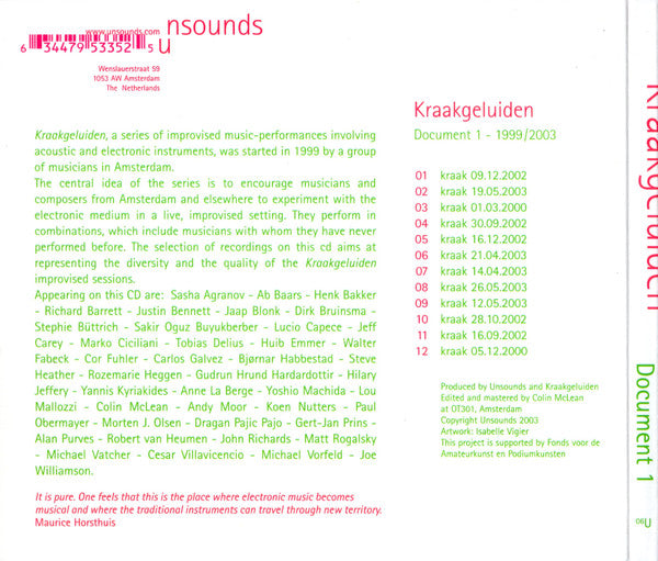 Various : Kraakgeluiden (CD, Comp)