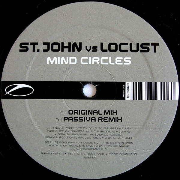 St. John Vs Locust (2) : Mind Circles (12")