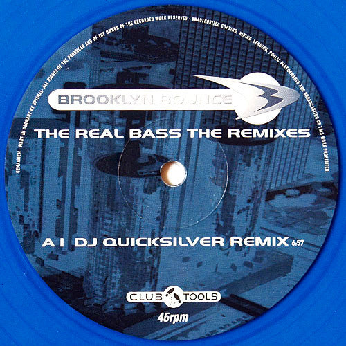 Brooklyn Bounce : The Real Bass (The Remixes) (12", Blu)