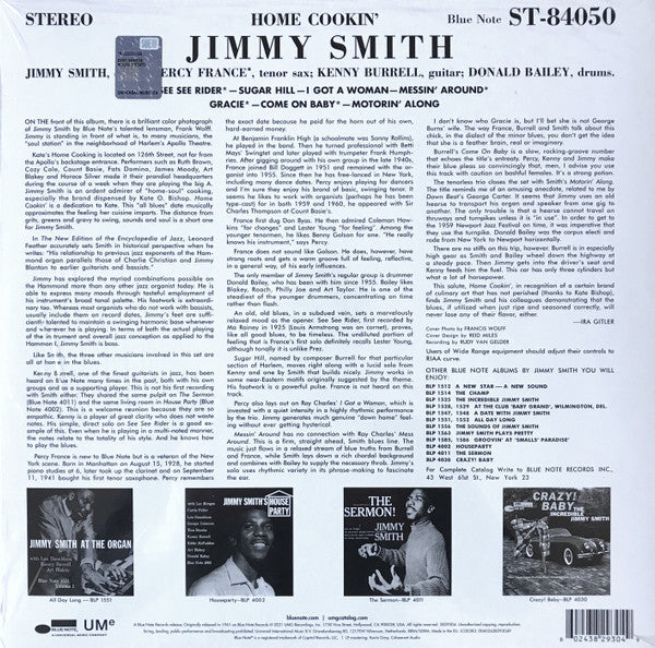 Jimmy Smith : Home Cookin' (LP, Album, RE, 180)