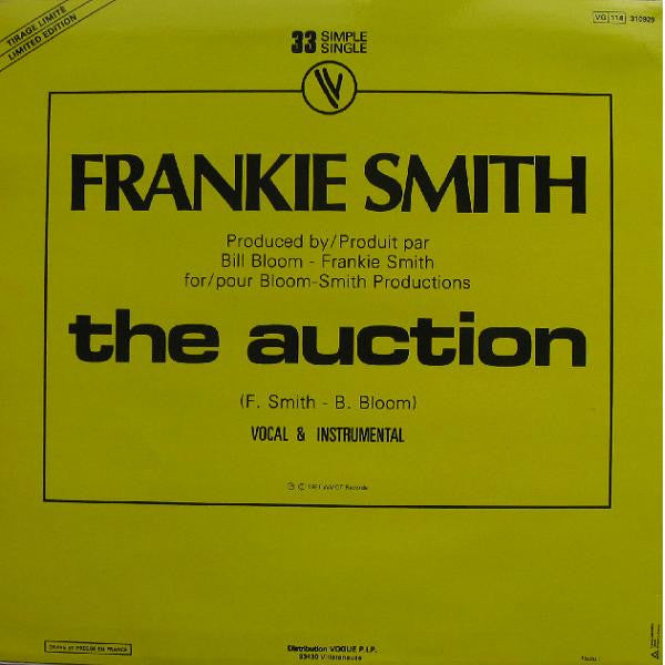 Frankie Smith : The Auction (12", Single, Ltd)