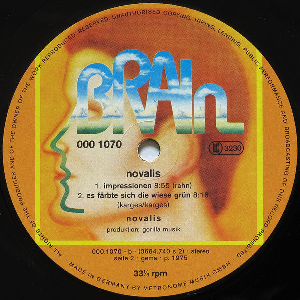 Novalis (3) : Novalis (LP, Album, RE)