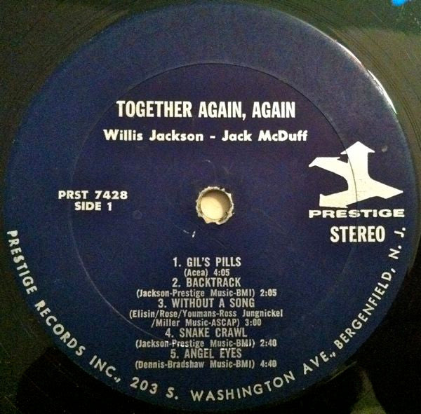 Willis Jackson And Brother Jack McDuff : Together Again, Again (LP, Album)