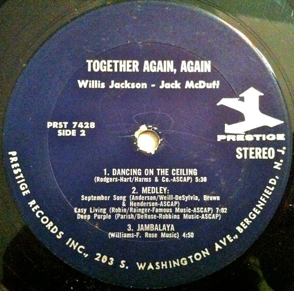 Willis Jackson And Brother Jack McDuff : Together Again, Again (LP, Album)