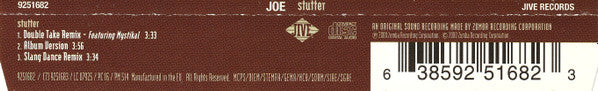 Joe Featuring Mystikal : Stutter (Double Take Remixes) (CD, Maxi)