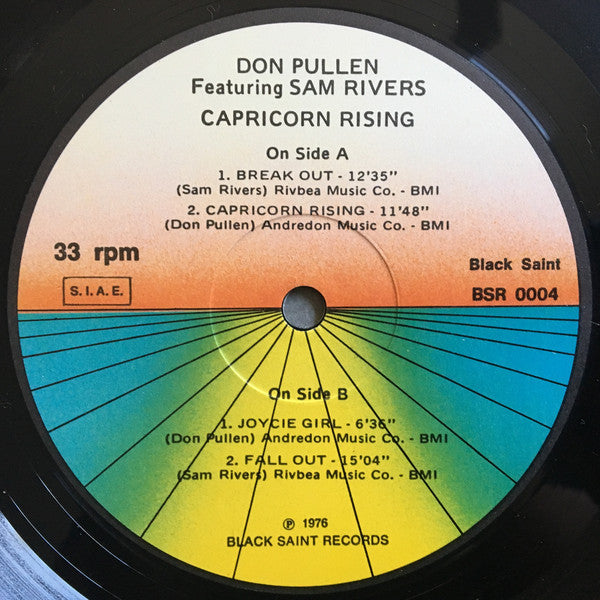 Don Pullen Featuring Sam Rivers : Capricorn Rising (LP, Album, Har)