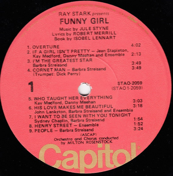 Barbra Streisand, Sydney Chaplin : Funny Girl (Original Broadway Cast) (LP, Album, RE, Gat)