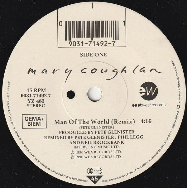 Mary Coughlan : Man Of The World (7", Single)