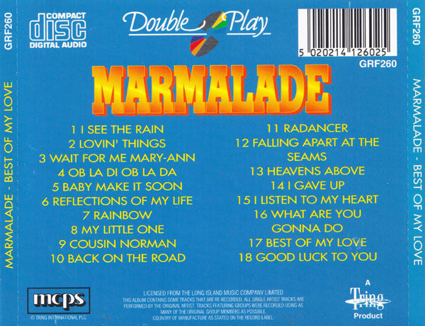 The Marmalade : Best Of My Love (CD, Comp)
