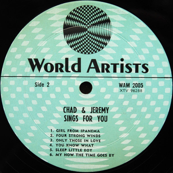 Chad & Jeremy : Sing For You (LP, Album, Mono, Mon)