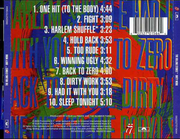 The Rolling Stones : Dirty Work (CD, Album, RE, RM, Jew)