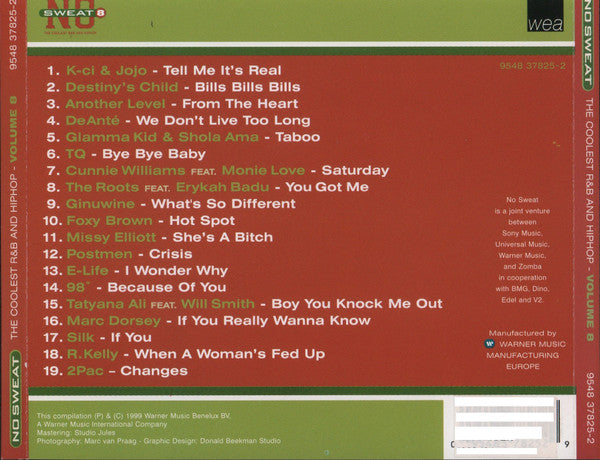 Various : No Sweat - The Coolest R&B And Hiphop - Volume 8 (CD, Comp)
