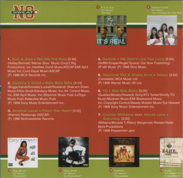 Various : No Sweat - The Coolest R&B And Hiphop - Volume 8 (CD, Comp)