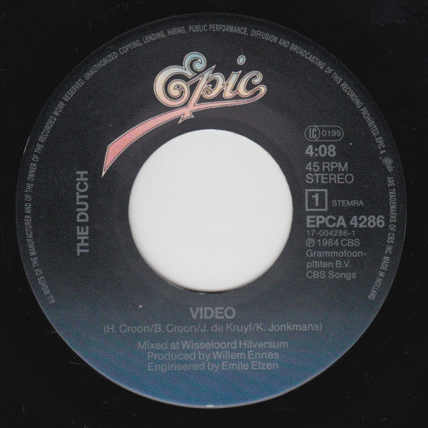 The Dutch : Video (7", Single)