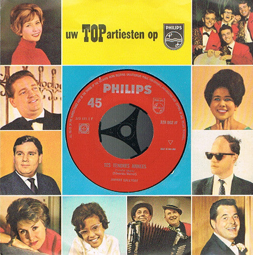 Johnny Hallyday : Tes Tendres Années / Les Bras En Croix (7", Single, Mono)