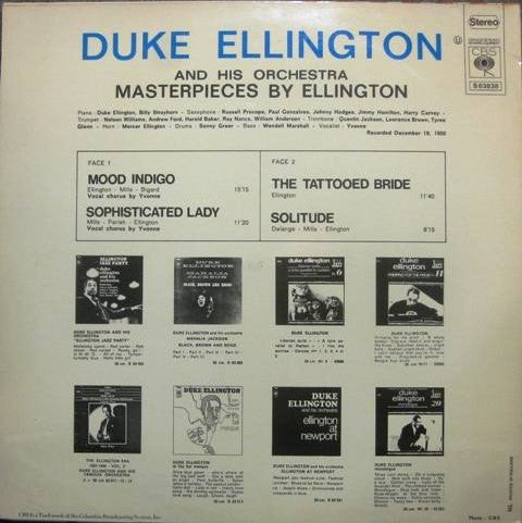 Duke Ellington And His Orchestra : Masterpieces By Ellington (LP, Album, RE)