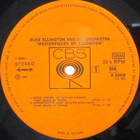 Duke Ellington And His Orchestra : Masterpieces By Ellington (LP, Album, RE)