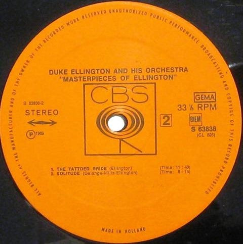 Duke Ellington And His Orchestra : Masterpieces By Ellington (LP, Album, RE)