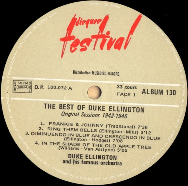 Duke Ellington And His Orchestra : The Best Of Duke Ellington - Original Sessions 1942 / 1946 (2xLP, Comp)